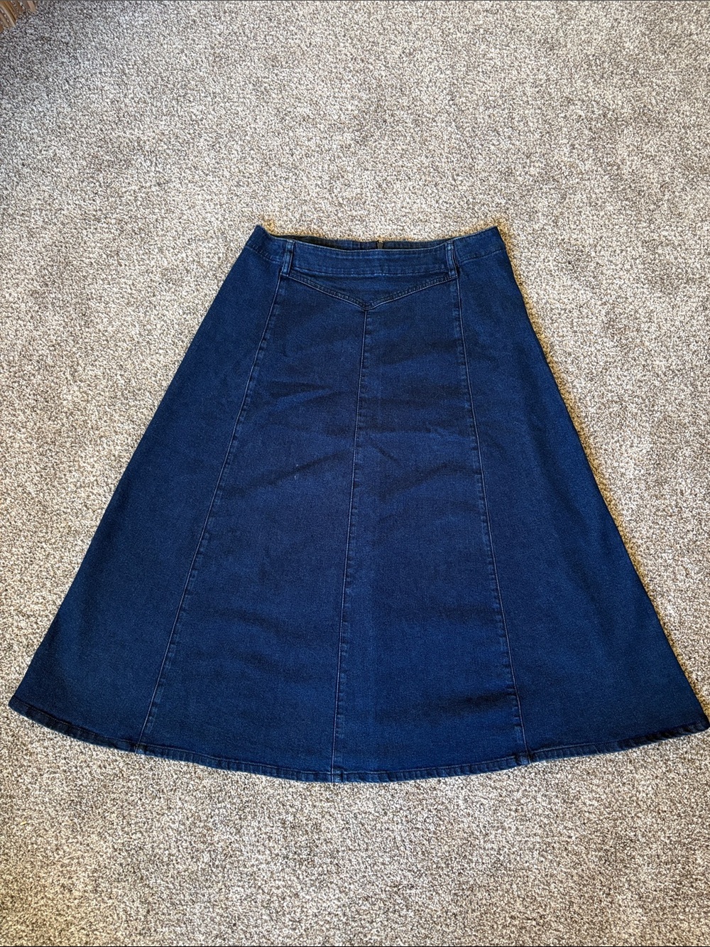 Flamingals Classic Dark Blue Denim A-Line Skirt 2XL
